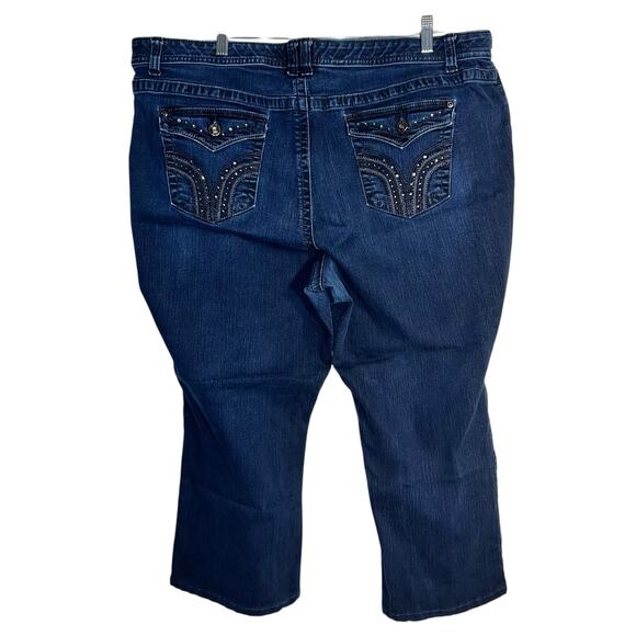 APT. 9 Women’s Plus Size 22W Bootcut Jeans – Dark Wash Embellished Pockets - Picture 3 of 7
